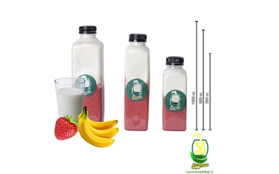 شیرموز توت فرنگی یک لیتری