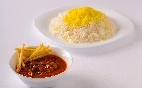چلوخورش قیمه سیب زمینی