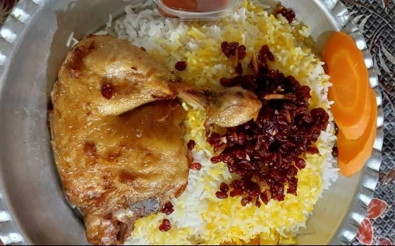 زرشک پلو با مرغ