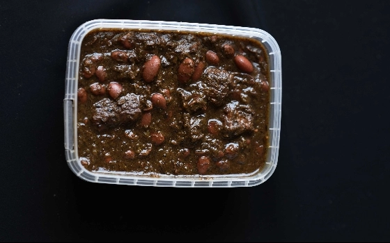 خوراک قرمه سبزی ته استکانی