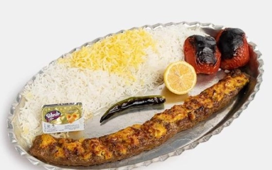 چلو کباب نگین دار زعفرانی معمولی