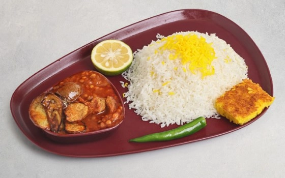 چلوخورشت قیمه بادمجان