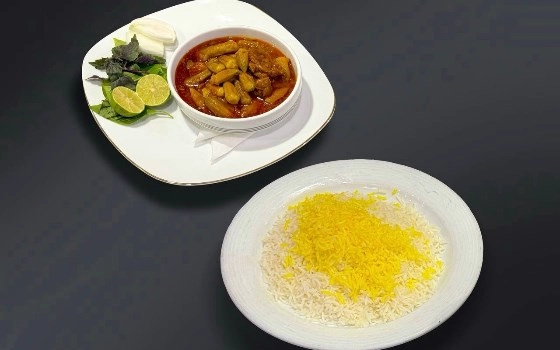 چلوخورشت بامیه