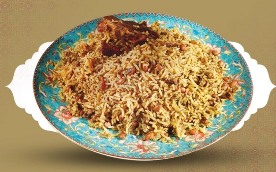 لوبیا پلو با گوشت بره