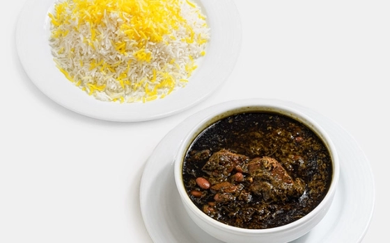 چلو خورشت قرمه سبزی