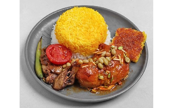 چلو مرغ و بادمجان مخصوص