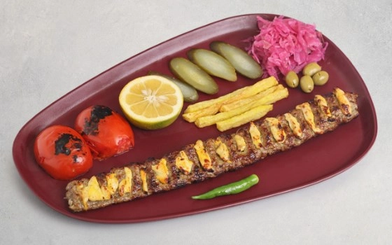 خوراک نگین دار زعفرانی