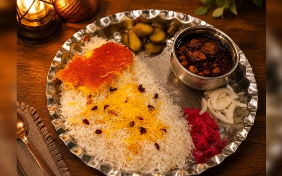 چلو خورشت قرمه سبزی