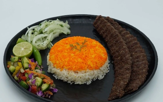 کباب کوبیده گوشت&برنج سفید