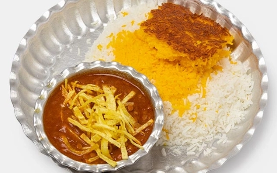 چلو خورشت قیمه سیب زمینی