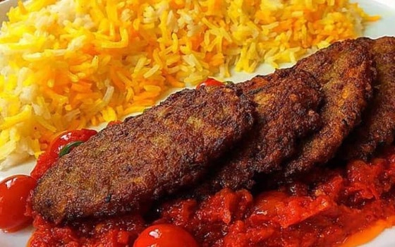 کباب شامی با پلو