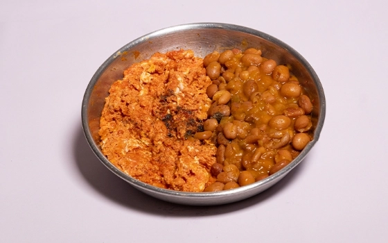 شاپوری(املت با لوبیا)