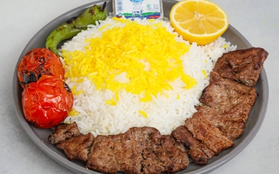چلو کباب برگ گوسفندی