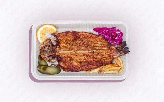 خوراک ماهی سرخ شده