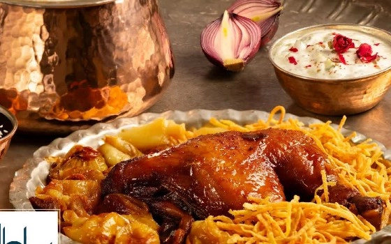 خوراک مرغ سرخ شده یخنی