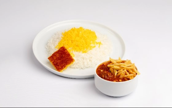 چلوخورشت قیمه سیب زمینی