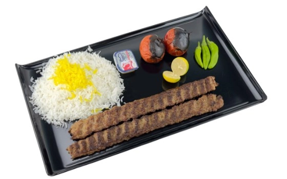 چلو کباب کوبیده گوسفندی