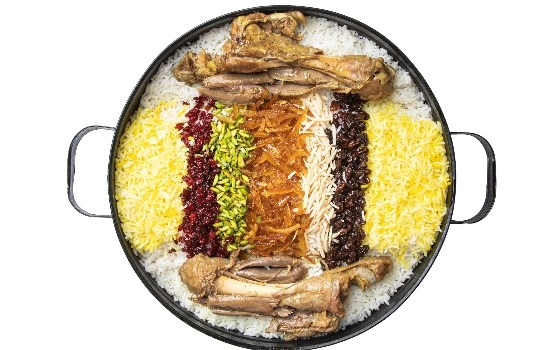 مرصع پلو با گوشت بره مخصوص آریایی