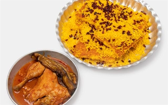 ته چین با مرغ(ران یا سینه)