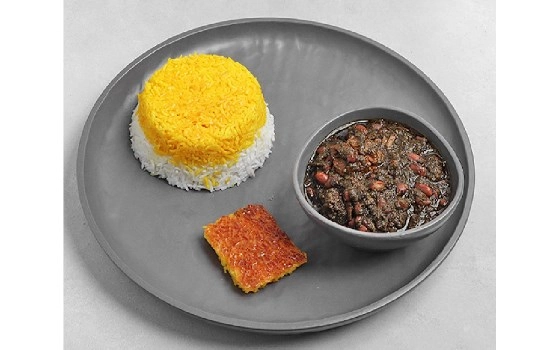 چلو خورشت قورمه سبزی