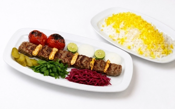 چلو کباب لقمه نگین دار