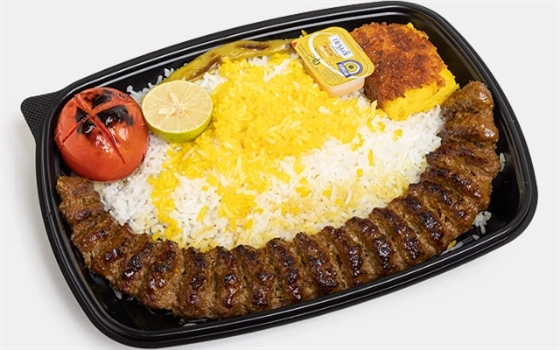 چلو کباب لقمه زعفرانی (220گرمی)