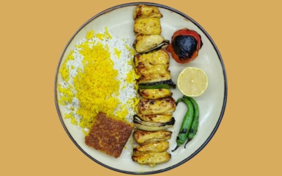 چلو جوجه کباب سینه 300 گرم