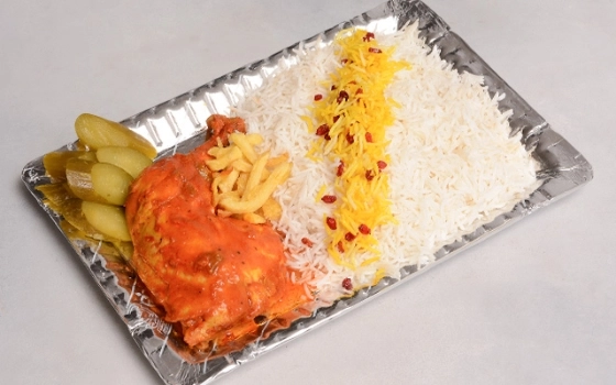 چلو مرغ سس پز(برنج خارجی)