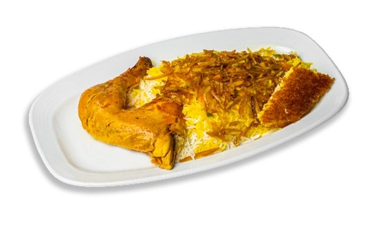 شیرین پلو مرغ ران