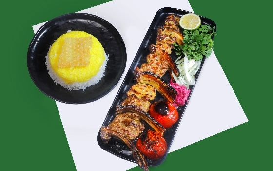 چلو شیشلیک شاندیز (راسته گوسفندی)