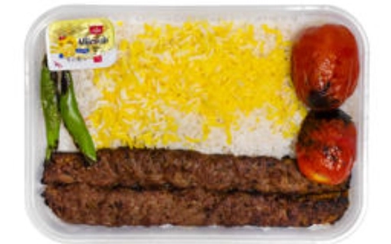 چلوکباب کوبیده 2سیخ
