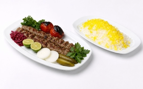 چلو کباب کوبیده