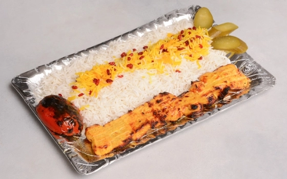 چلو جوجه سینه زعفرانی250(برنج خارجی)