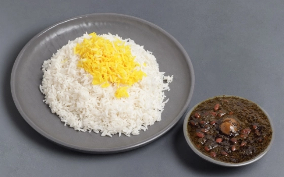 * چلو خورشت قورمه سبزی ویژه