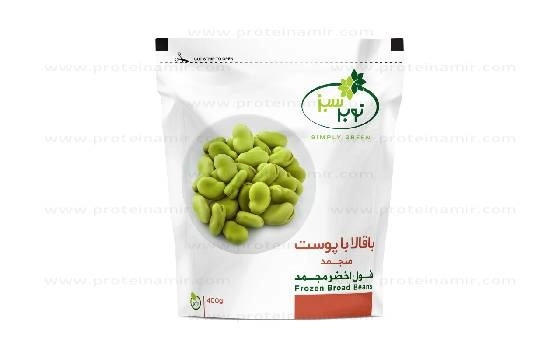 باقلا با پوست نوبر سبز