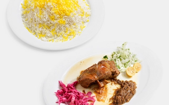 چلو گوشت سرخ شده