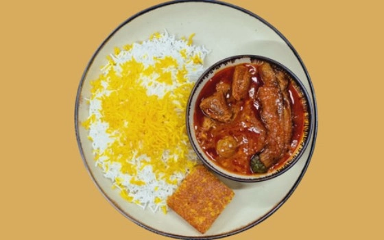 چلو خورشت قیمه بادمجان