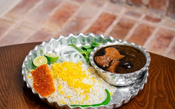 چلو خورشت قورمه سبزی