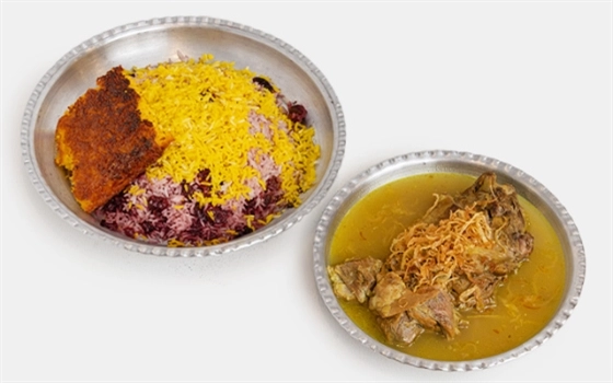آلبالو پلو با گردن گوسفندی