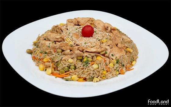 برنج سرخ شده بامرغ