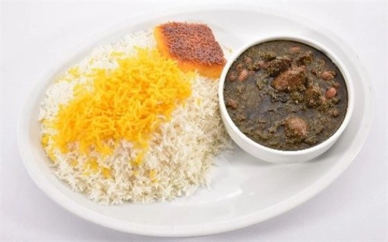 چلو خورشت قورمه سبزی