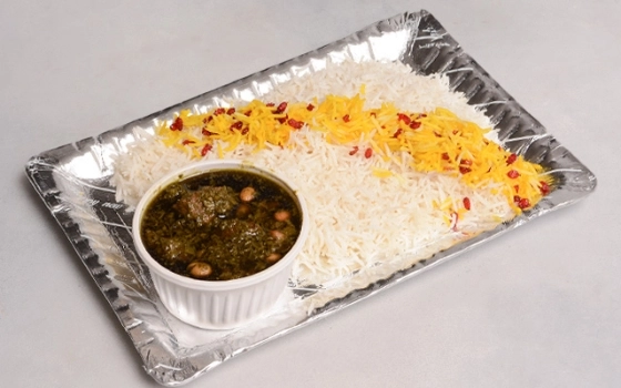 چلو خورشت سبزی(برنج ایرانی)