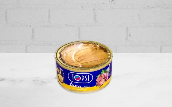 تون ماهی در روغن 180گ درب شفاف تاپسی