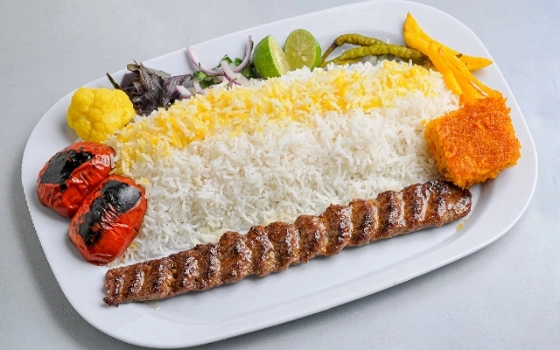 چلو کوبیده (تک سیخ)