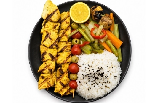 جوجه کباب رژیمی با کته