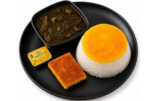 چلو خورشت قرمه سبزی