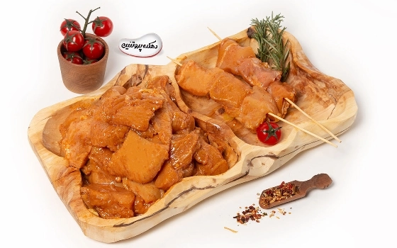 جوجه مخلوط سینه و ران زعفرانی ساده