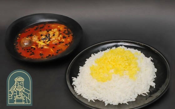 چلو خورشت خلال کرمانشاهی