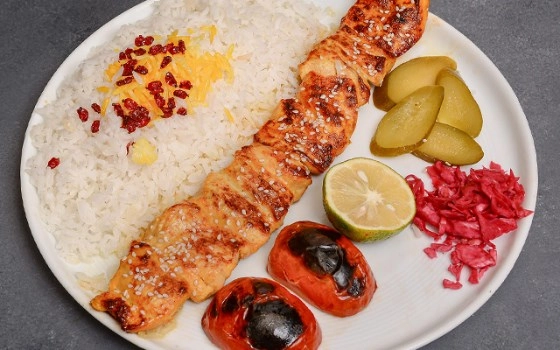 چلو جوجه زعفرانی