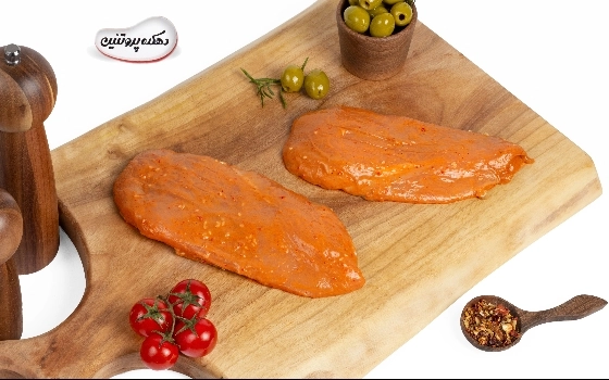 استیک سینه مرغ سس پرتقال